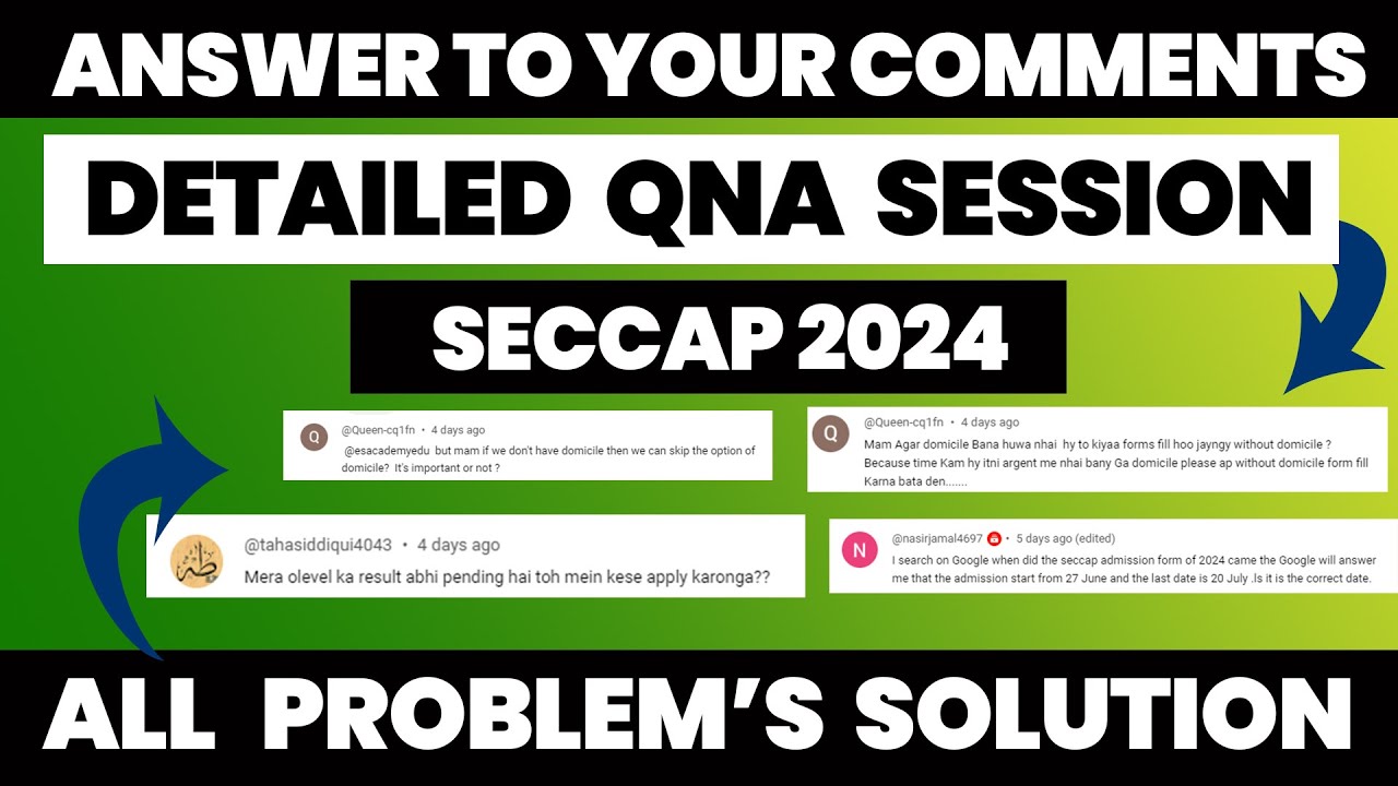 SECCAP Form 2024 QNA | How To FILL FORM | HOW TO College | REPLY TO ...