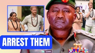 PANIC As General Christopher Musa Called Security On Harry And Meghan During Recent Trip In Nigeria