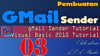 Visual Basic 2010 Tutorial, Pembuatan GMail Sender, 3, Fungsi Mengirim Email dan Timer
