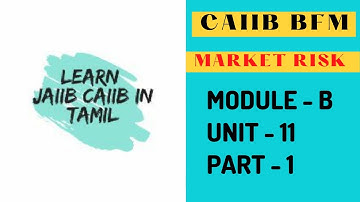 CAIIB BFM MODULE B UNIT-11 EXPLAINED IN TAMIL  @LEARN JAIIBCAIIB INTAMIL          MARKET RISK