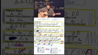 Helplessly Hoping (CSN&Y) Short Strum Guitar Cover Lesson with Chords/Lyrics #shorts