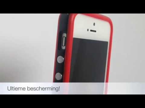 Bumper voor uw Iphone5 Zwart & Rood