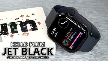Hello Plum Black Unboxing & Full Review Sport SmartWatch (ChatGPT/1GB ROM/watchOS Icons/TWS) ASMR