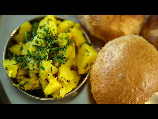 Puri Bhaji Recipe | How To Make Aloo Bhaji & Puri | Poori Bhaji | Indian Snacks Recipe by Smita Deo | Get Curried