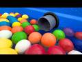 Water Marble Run Tunnel ASMR ☆ Sounds of Billiard Balls and Water
