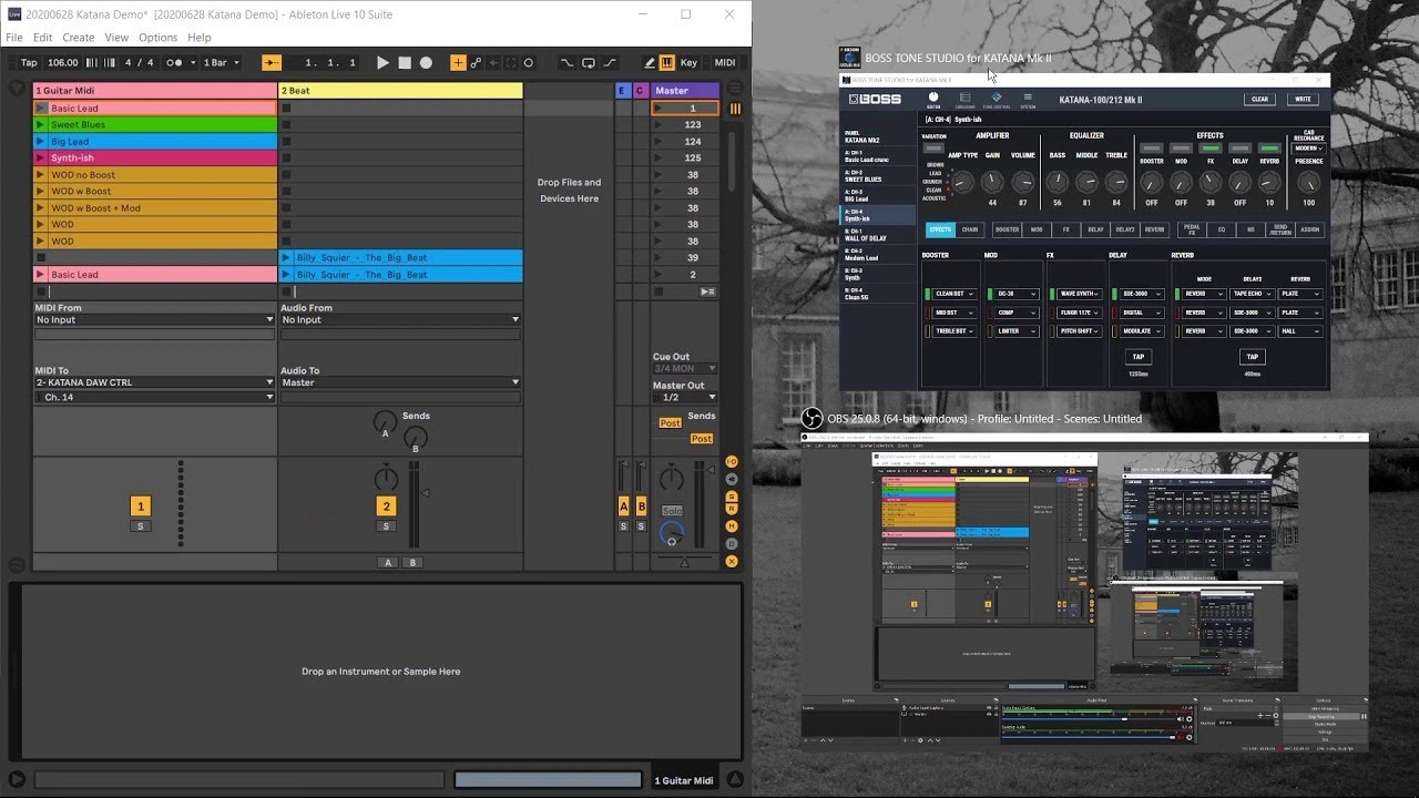 [Tutorial] Changing Boss Katana presets with Ableton Live