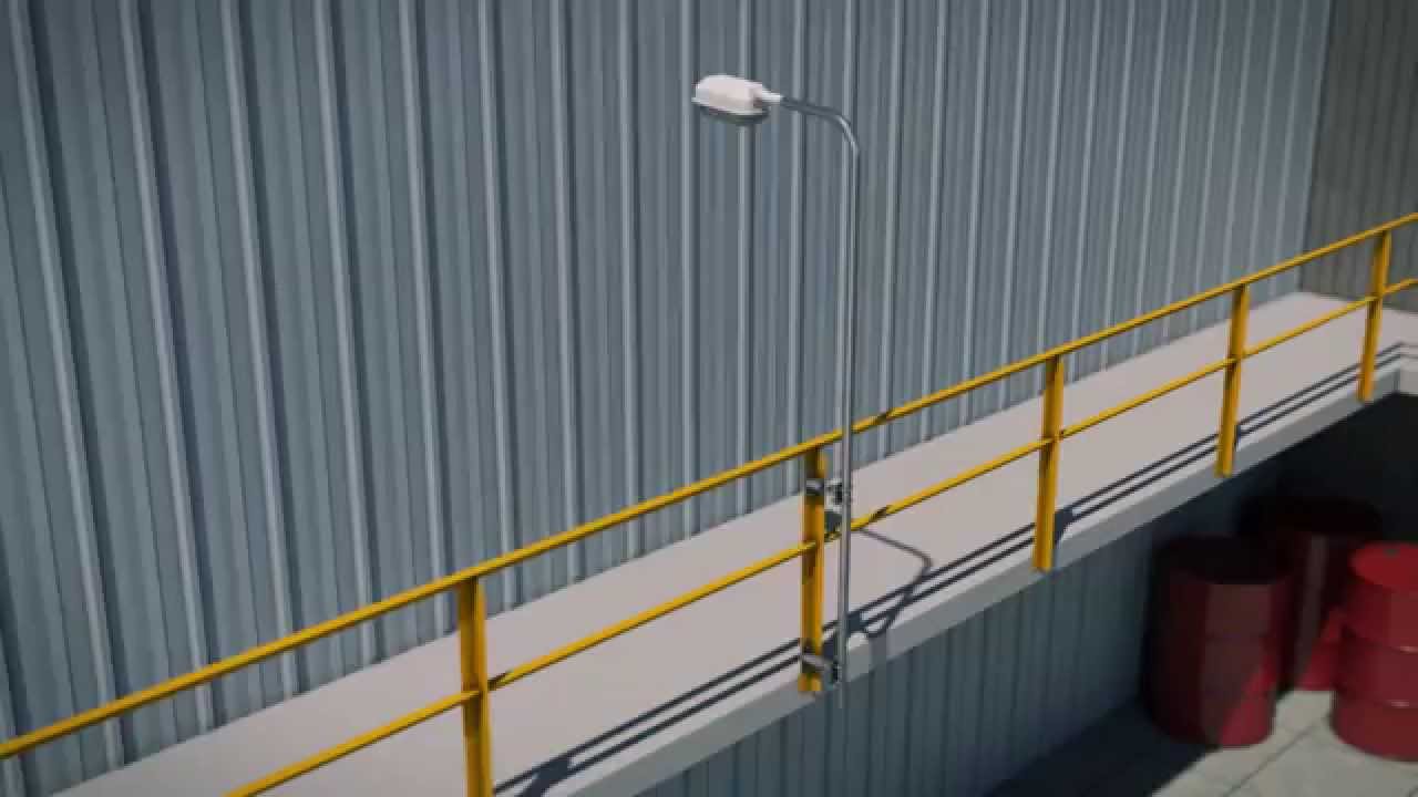 Stanchion Mounted Light Fixture Detail Shelly Lighting