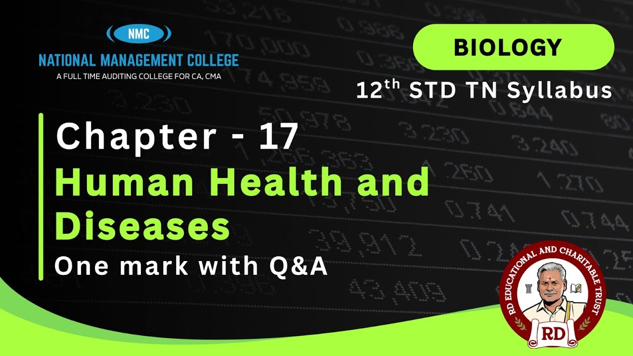 Bio Zoology Chapter 17 - Human Health and Diseases 