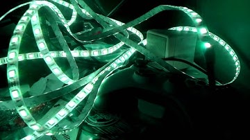 Arduino controlled LED strip flashing to music