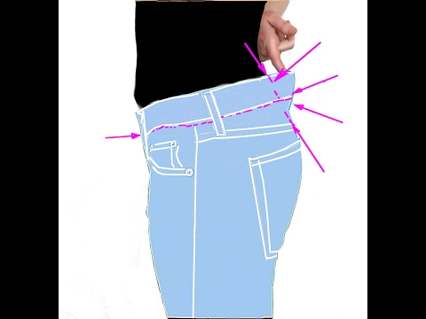 Jeans in die Taille enger nähen. DIY Anleitung. How to Downsize Jeans