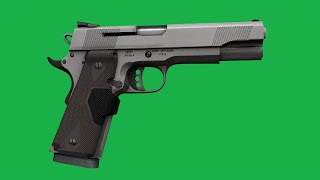 Green Screen Effect-Pistol Gun Firing On Green Screen For Free