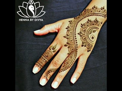 New simple upper hand for mehndi design.