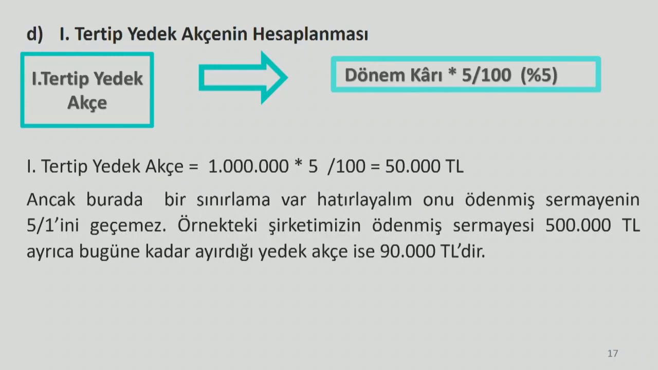 Sermaye irketlerinde K r Da t m rnekli Konu Anlat m YouTube