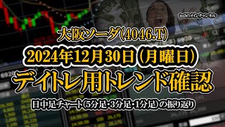 2024-12-30 ：大阪ソーダ(4046.T)　日中足株価チャート（５分足・３分足・１分足）