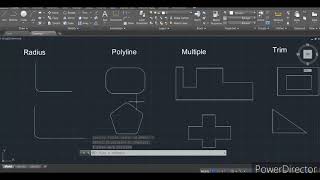 AUTOCAD - Modification Panel , Fillet Command