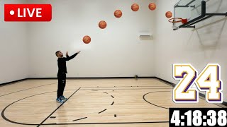 Attempting to Make 24 Free Throws in a row (LIVE STREAM)
