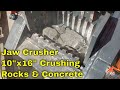Jaw Crusher 10" x 16" Crushing & Recycling: Concrete, Pavers, Rocks, Bricks, etc.
