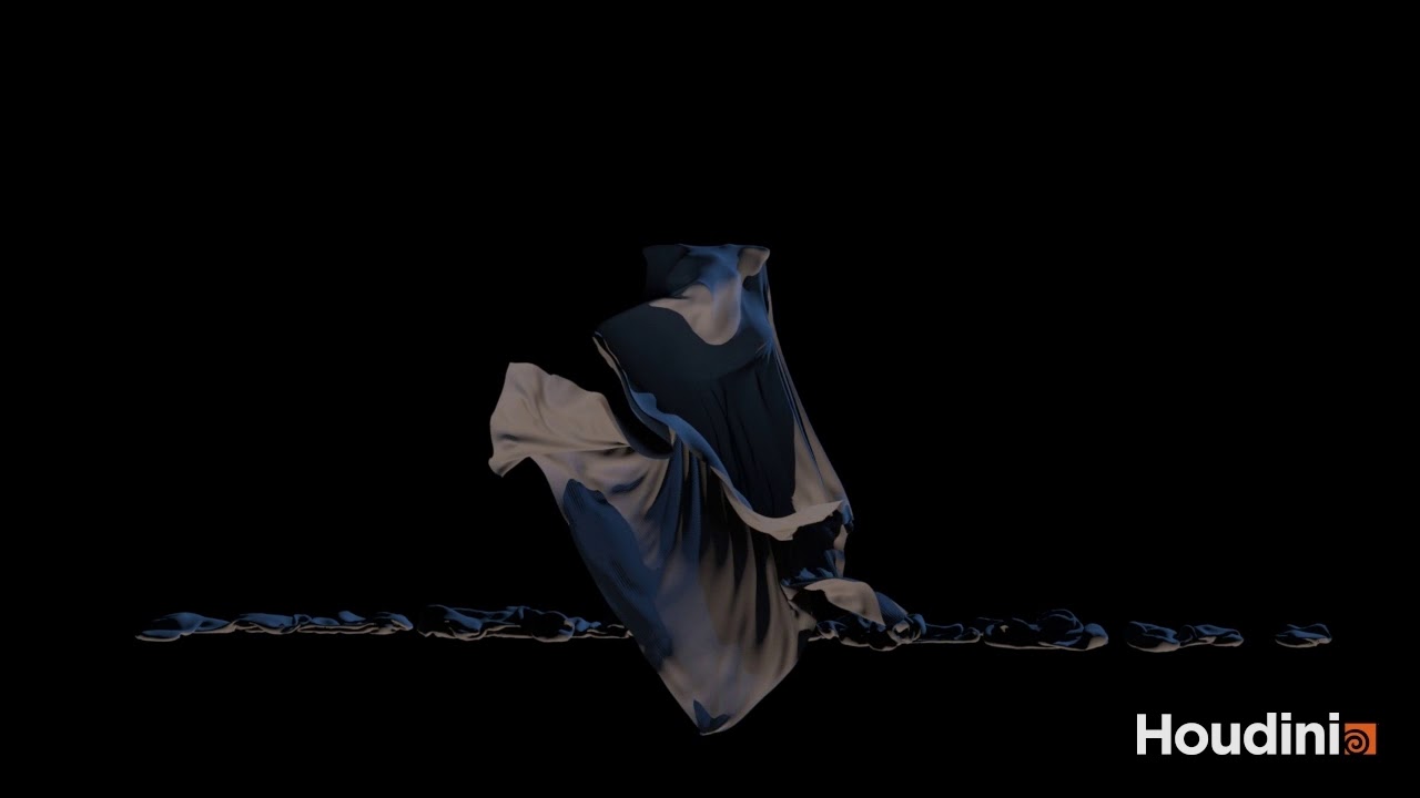 Houdini Vellum Cloth Experiment Happy Halloween! YouTube