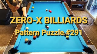8-Ball Table Run Zero-X Billiards Pattern Puzzle #291