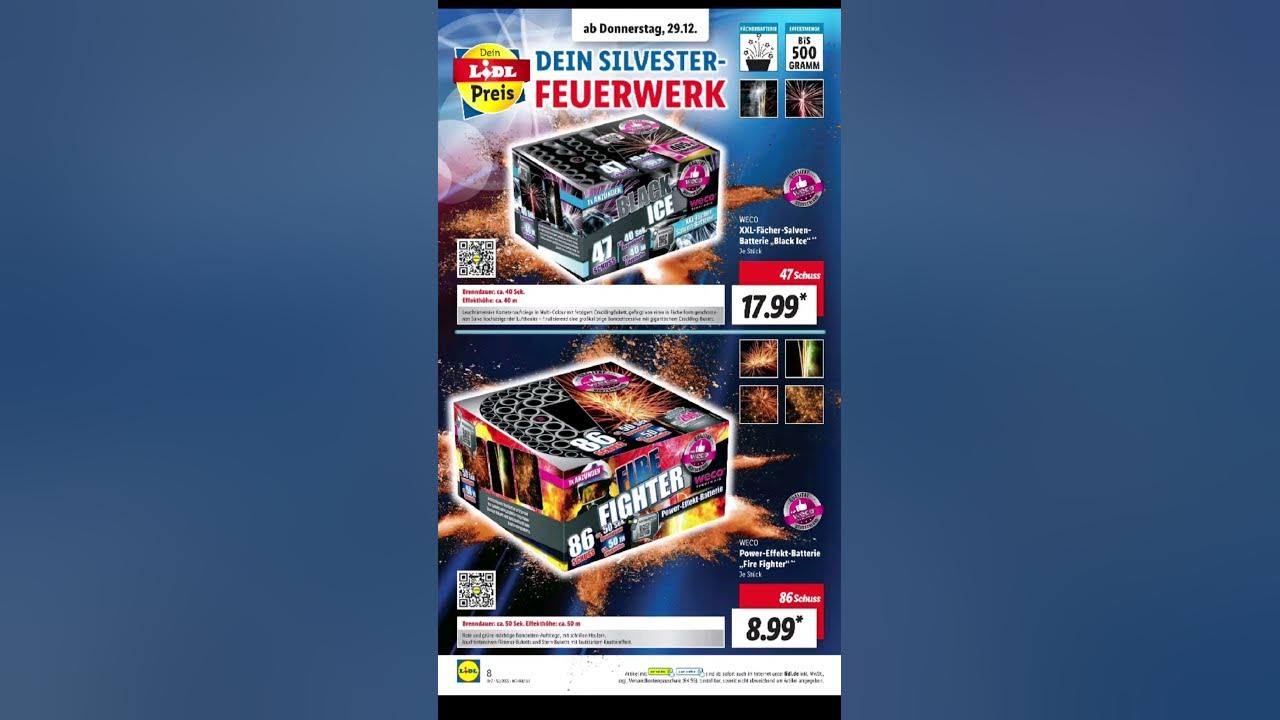 NRW LIDL FEUERWERK PROSPEKT 2022/23! YouTube