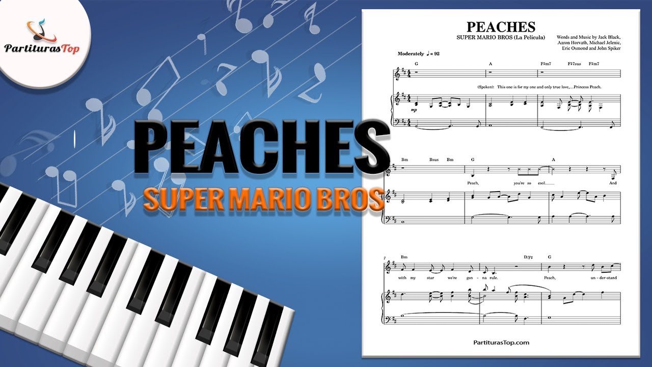 Partitura Peaches SUPER MARIO BROS 
