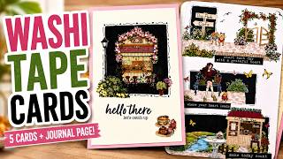 Creative Ways to Use Washi Tape | 5 Cards & a Journal Page