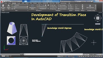 Development of Transition Piece in AutoCAD, Circular to Rectangular: Development Engineering Drawing