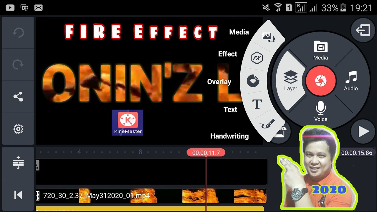HOW TO MAKE FIRE TEXT ANIMATION USING MOBILE PHONE | KINEMASTER 