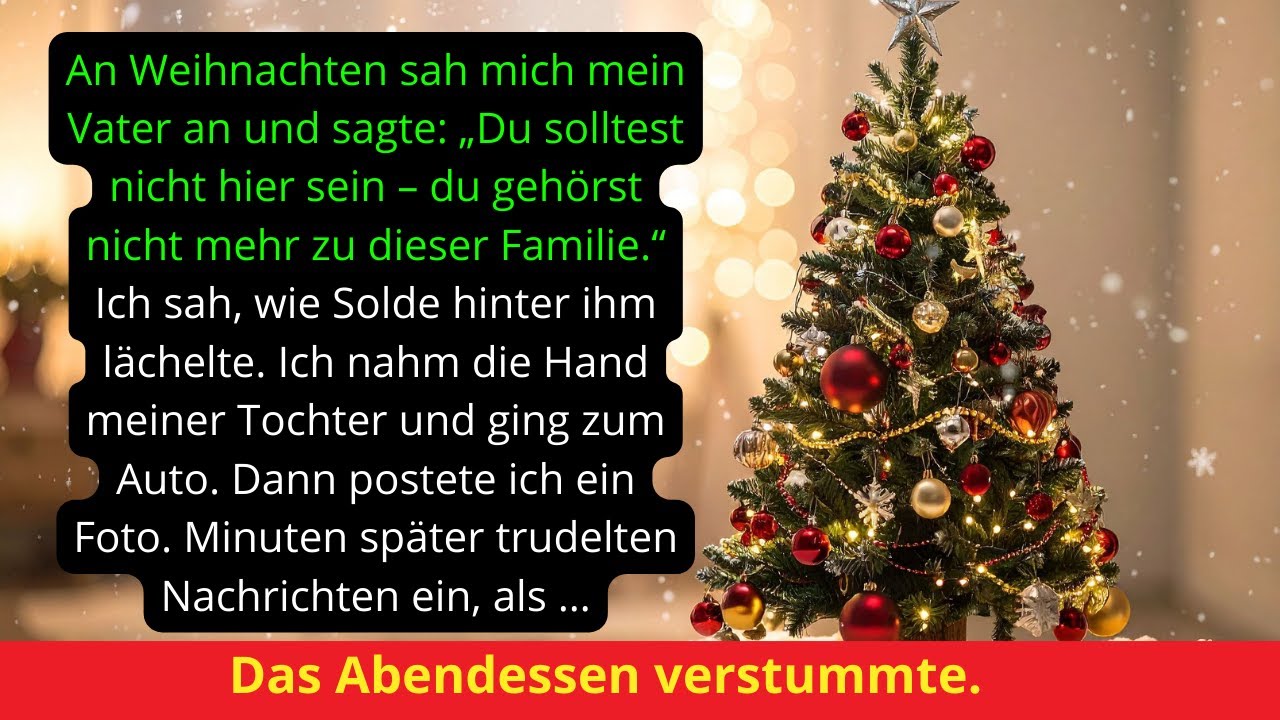 Am Weihnachtstag warfen mich meine Eltern raus und sagten: "DU GEHÖRST NICHT MEHR ZUR FAMILIE…“