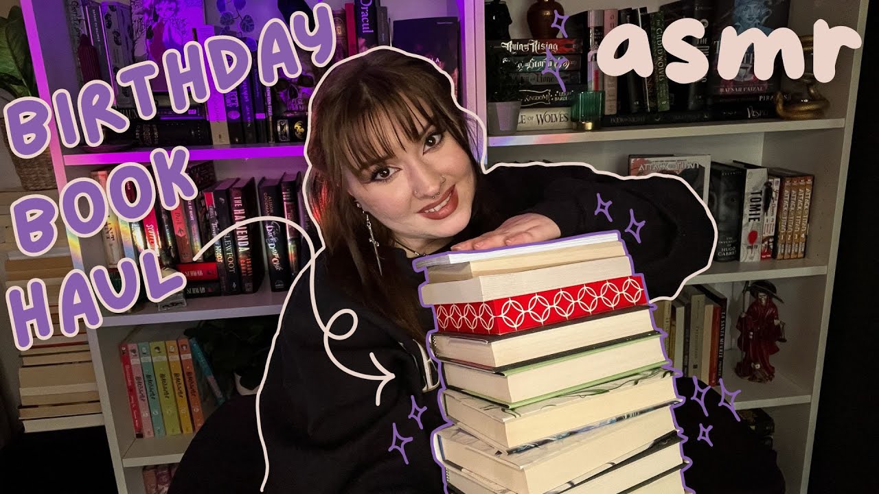 ASMR 📚✨ birthday book haul
