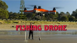 FISHING DRONE OREWA BEACH NEW ZEALAND