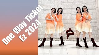 One Way Ticket Ez 2024 Line Dance (demo & count)