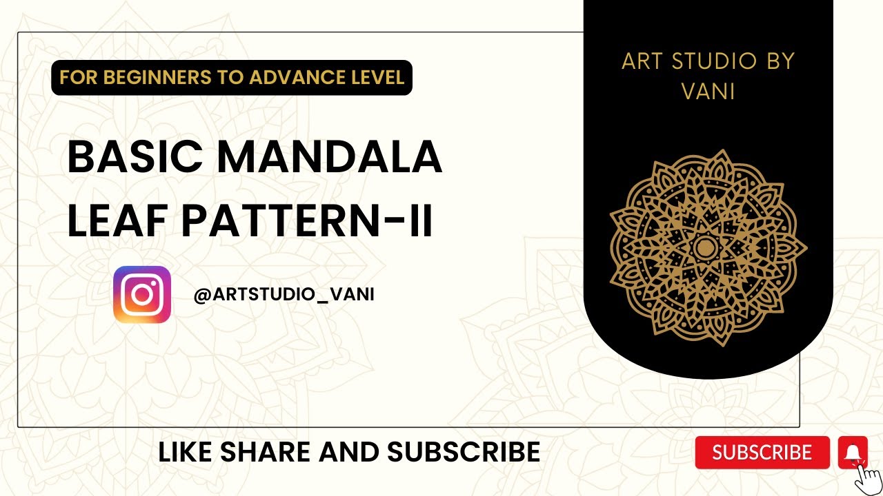How To Draw Mandala Art For Beginners | Basic to Advance Pattern Leaf ...