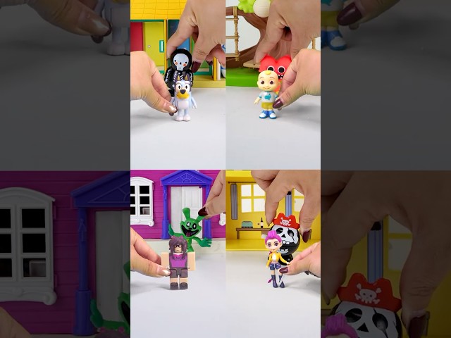 One Two Buckle My Shoe! Satisfying Experience with Cocomelon JJ and Bluey Collection #short #funny