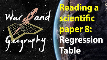 Reading a scientific paper 8: The Regression Table