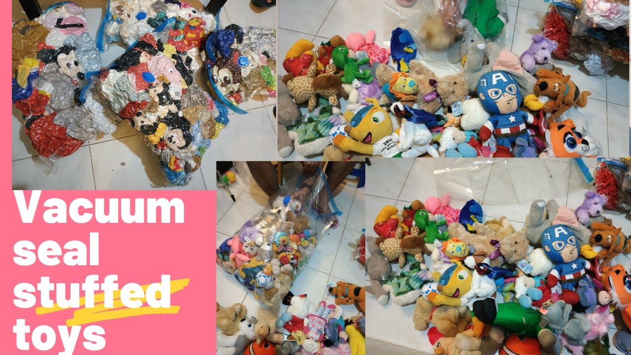 V#19)HOW TO VACUUM SEAL STUFF TOYS?(SPACE SAVING IDEA) 