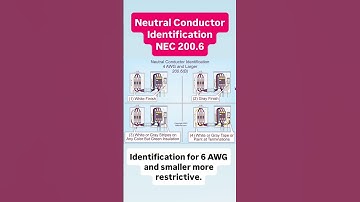 The neutral conductor must be identified in accordance with NEC 200.6.