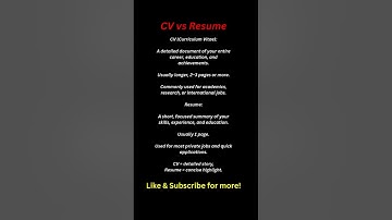 CV vs Resume – Key Differences Explained for Job Seekers