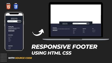 Responsive footer design HTML, CSS | Coding Sky | Frontend project