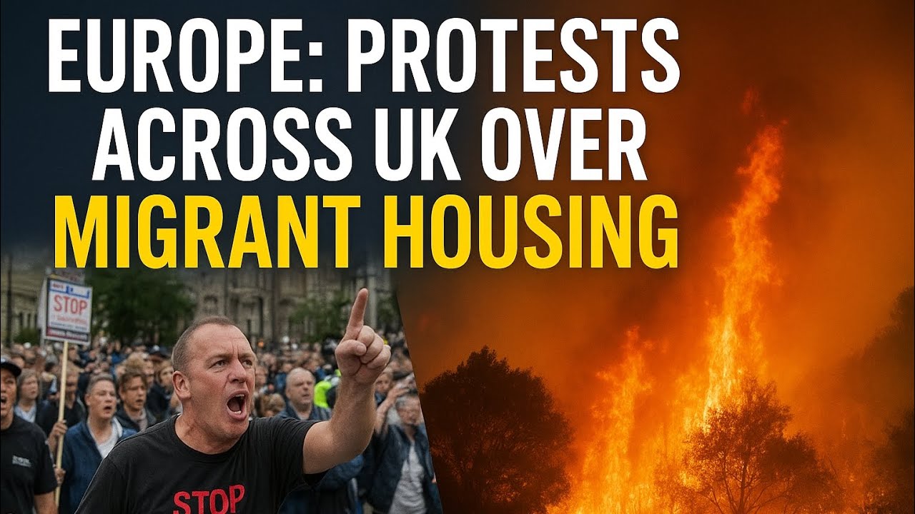 "Tensions Erupt in the UK: Protests, Counter & Wildfires in Record Heatwave