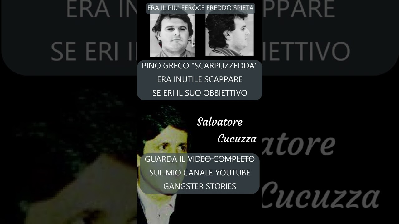 Pino Greco "Scarpuzzedda" non potevi ragionare o patteggiare con lui 