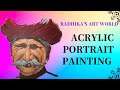 Easy Acrylic painting || Acrylic painting portrait || Portrait painting tutorial