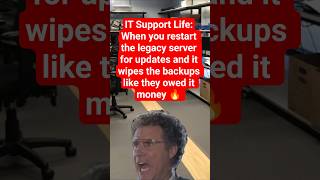 When your backups were on that server 😬 #itsupport #server #networking #techsupport #windows