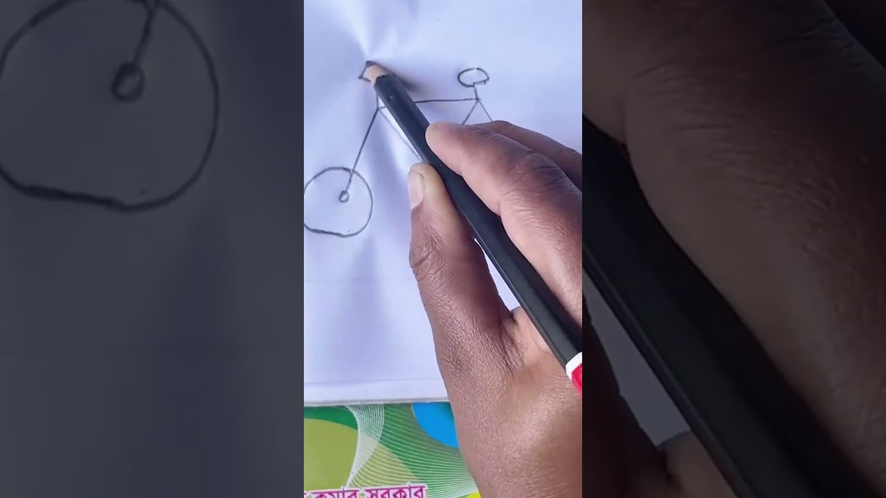 how to draw bicycle 