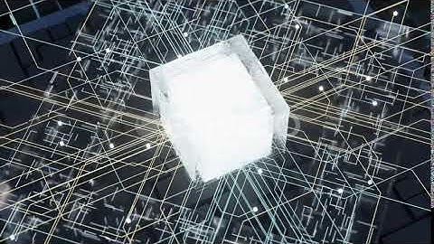 Luminous cube and circuits, black cubes. | Motion Graphics - Envato elements