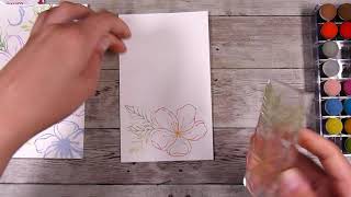 Several Different Ways To Do Watercolour Stamping. Easy Fun Colourful Card Making!