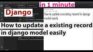 How to update a existing record in Django model easily | Use of Update function screenshot 4