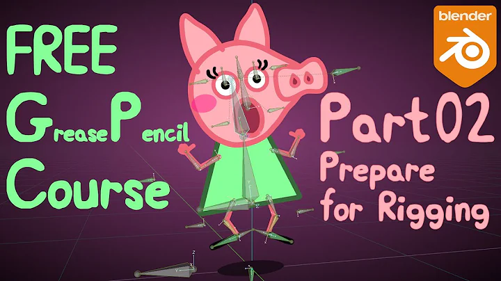 Free Blender Grease Pencil Drawing Course - Part 2 | Preparing Character for Rigging