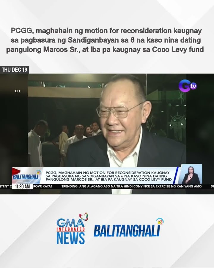 PCGG, maghahain ng motion for reconsideration kaugnay sa pagbasura ng Sandiganbayan...| Balitanghali