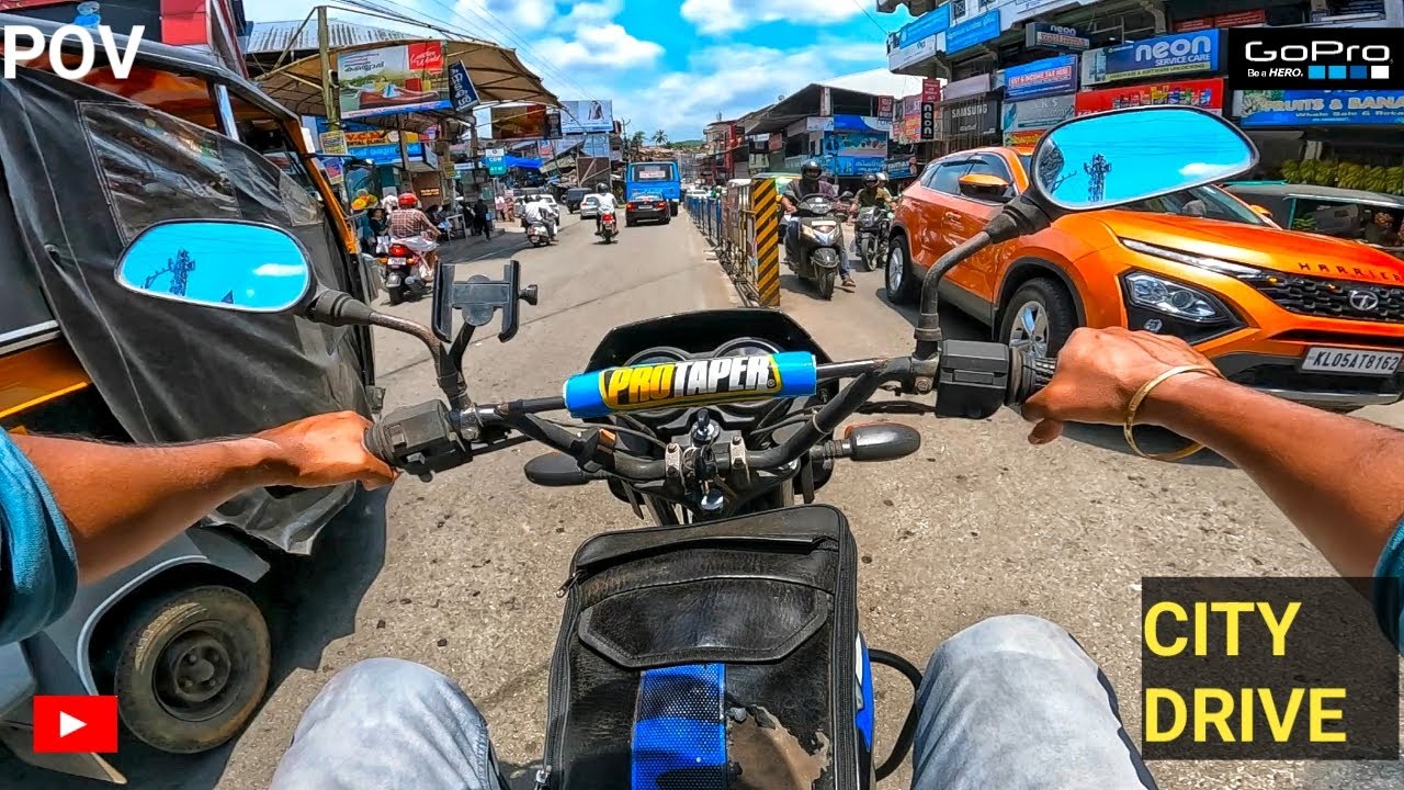 Exploring Busy City Roads POV 🚴 | Bajaj CT 100 Bike Ride with GoPro on a Bright Sunny Day 🌞 |